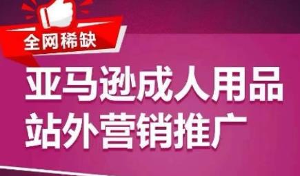 全网稀缺！亚马逊成人用品站外营销推广教程
