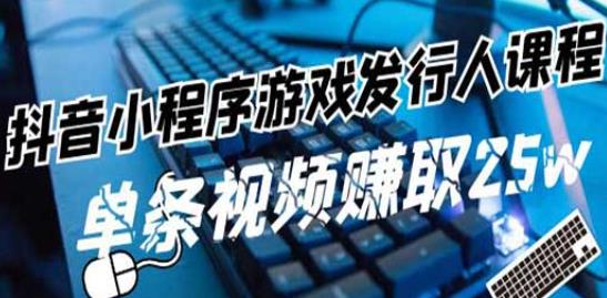 抖音快手小程序游戏发行人项目，单条视频收益9000+