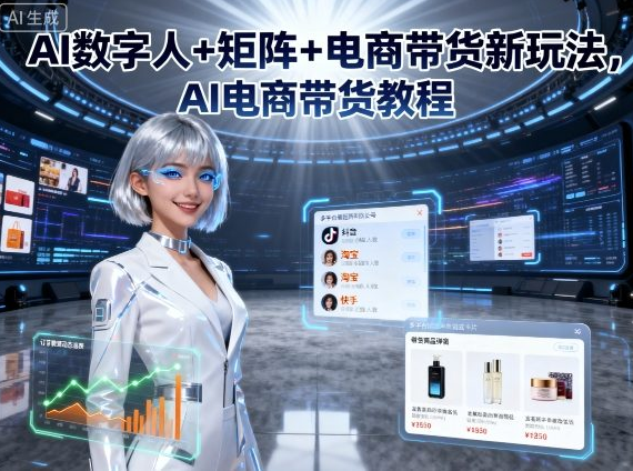 AI数字人+矩阵+电商带货新玩法，AI电商带货教程