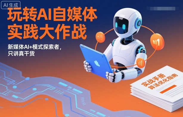 玩转AI自媒体实践大作战，新媒体AI+模式探索者，只讲真干货
