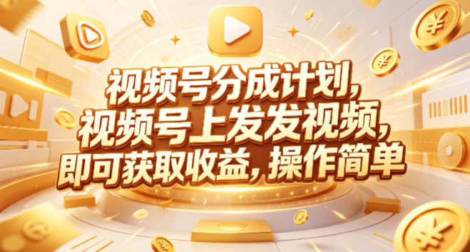 视频号分成计划，599元众筹的Red团队课程，视频号上发发视频，即可获取收益，操作简单