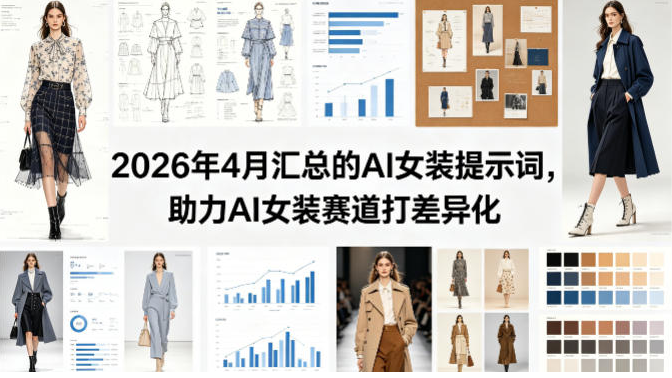 2026年4月汇总的AI女装提示词，助力AI女装赛道打差异化