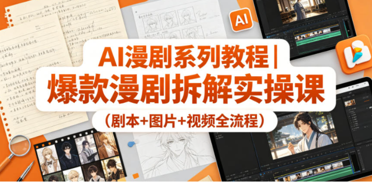 图片[1]-AI漫剧系列教程｜爆款漫剧拆解实操课（剧本+图片+视频全流程）