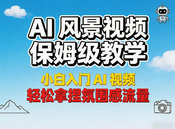 图片[1]-AI风景视频保姆级教学，小白入门AI视频，轻松拿捏氛围感流量