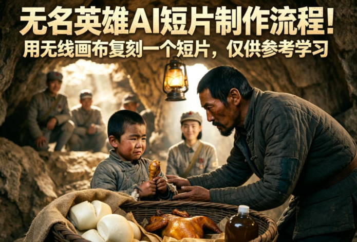 图片[1]-无名英雄AI短片制作流程！用无线画布复刻一个短片，仅供参考学习