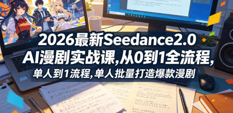 图片[1]-2026最新Seedance2.0 AI漫剧实战课,，从0到1全流程，单人批量打造爆款漫剧