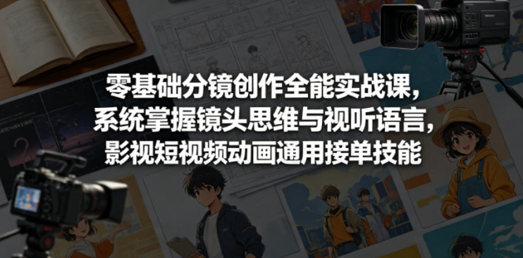 图片[1]-零基础分镜创作全能实战课，系统掌握镜头思维与视听语言，影视短视频动画通用接单技能