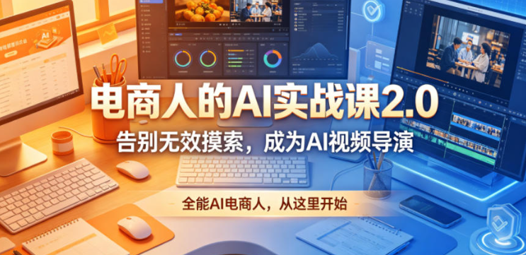 图片[1]-电商人的AI实战课2.0，告别无效摸索，成为AI视频导演，全能AI电商人，从这里开始
