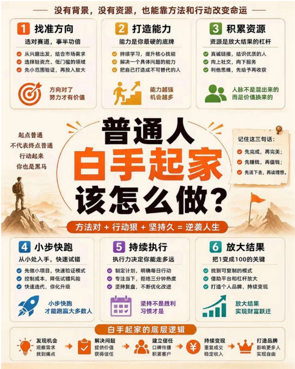 没有背景和资源 也能靠方法和行动改变命运