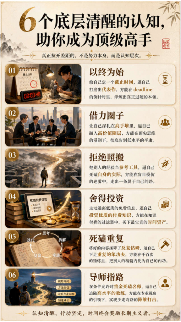 6个底层清醒的认知 助你成为顶级高手