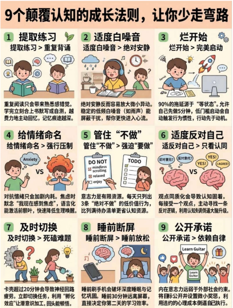 9个颠覆认知的成长法则 让你少走弯路