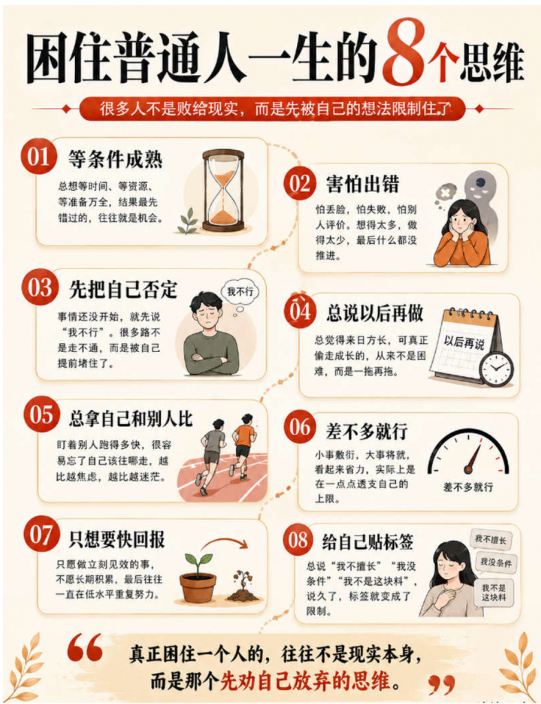 困住普通人一生的8个思维