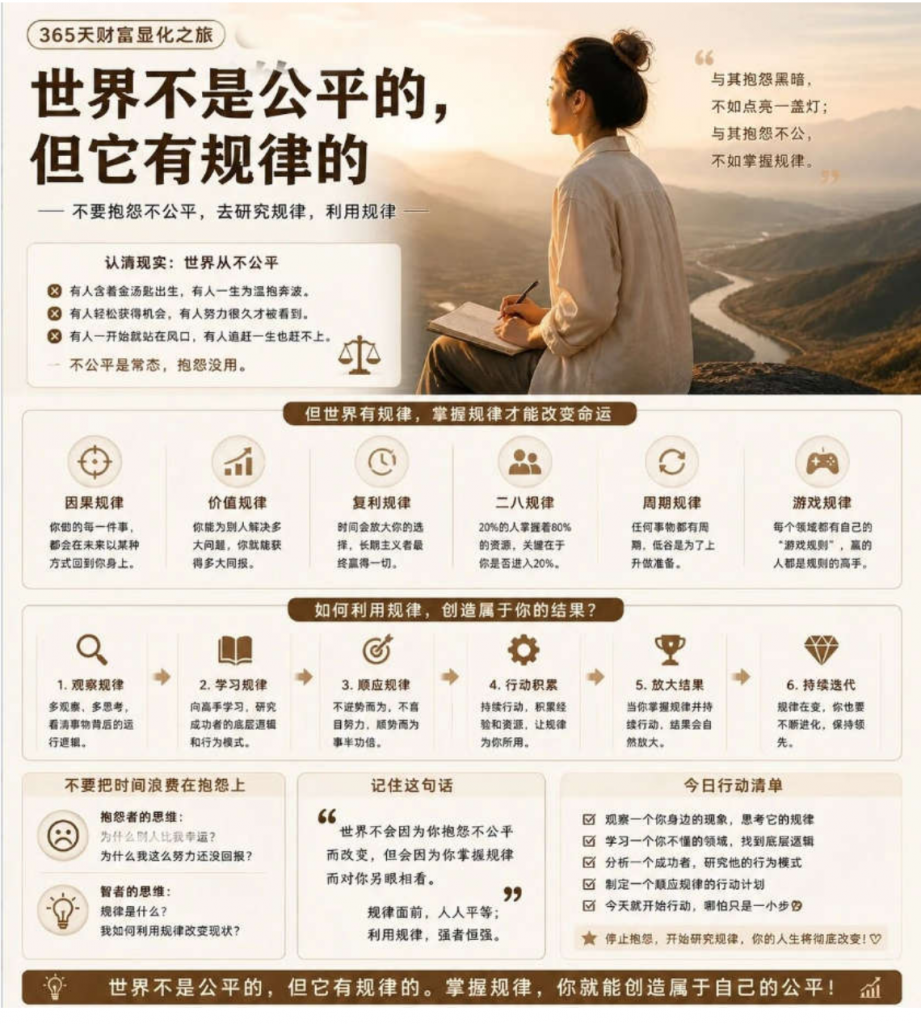 世界不是公平的 但它有规律的