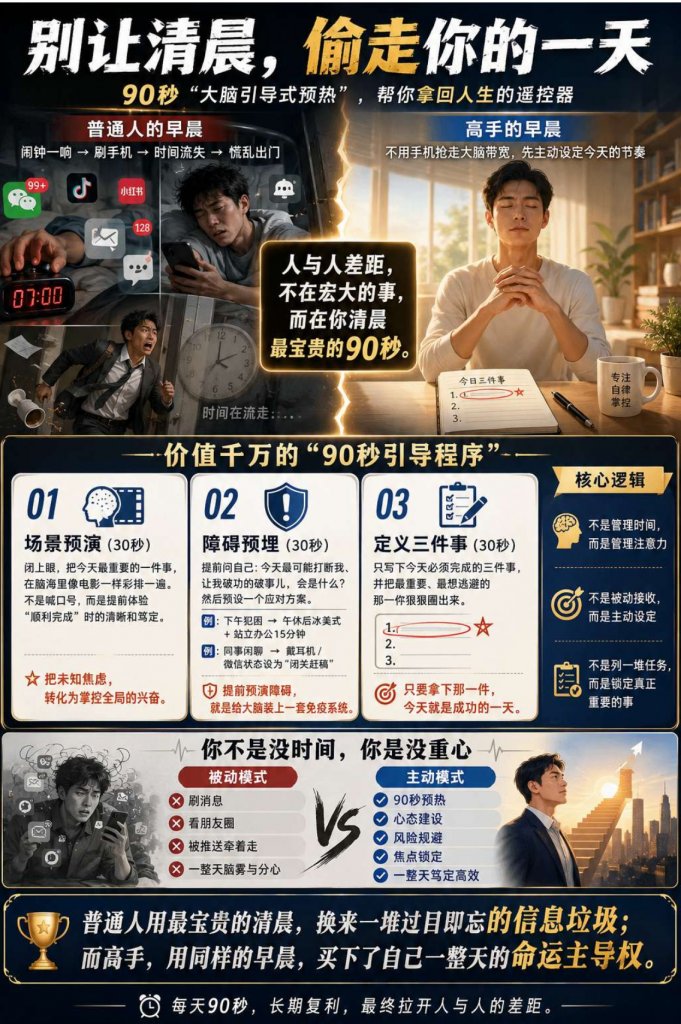 那个赚了千万美金的博主坦言 拉开人与人差距的 不过是每天早晨的这1个动作