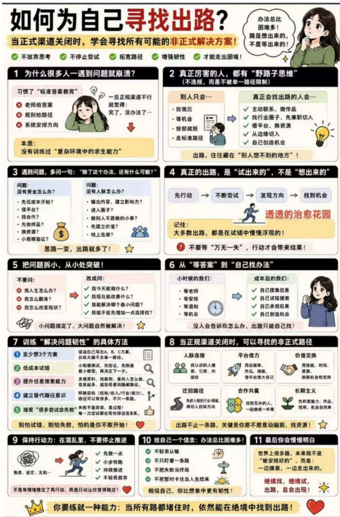如何为自己寻找出路？