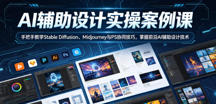 AI辅助设计实操案例课，手把手教学Stable Diffusion、Midjourney与PS协同技巧，掌握前沿AI辅助设计技术-创业屋 - 分享优质创业项目、互联网项目资源、网赚项目