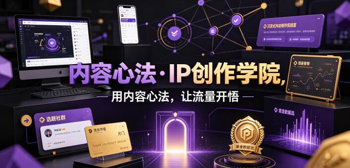内容心法·IP创作学院，用内容心法，让流量开悟