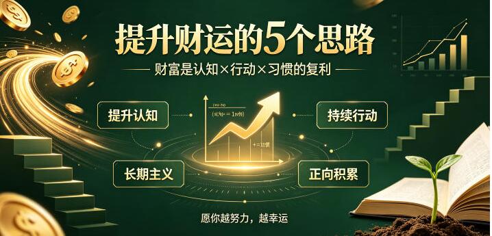 付费文章：提升财运的5个思路——财富是认知x行动x习惯的复利，愿你越努力，越幸运