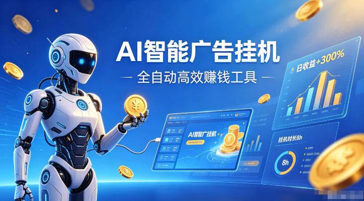 AI智能广告挂G，在家自动賺收益，全程无需人工操作、不用直播、不用拉人【揭秘】