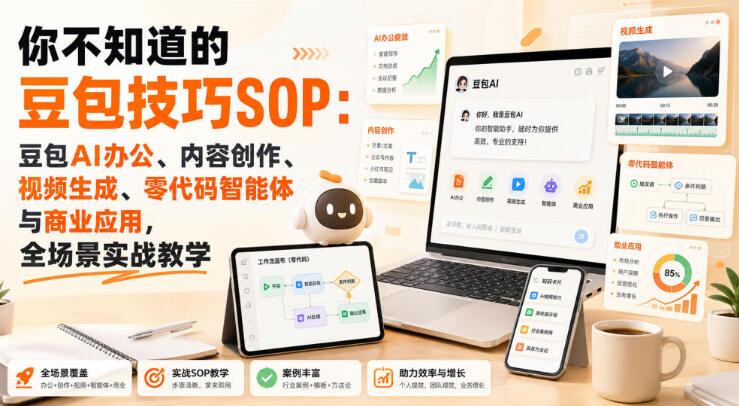 你不知道的豆包技巧SOP：豆包AI办公、内容创作、视频生成、零代码智能体与商业应用，全场景实战教学