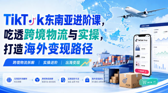 TikTok东南亚进阶课，吃透跨境物流与实操，打造海外变现路径
